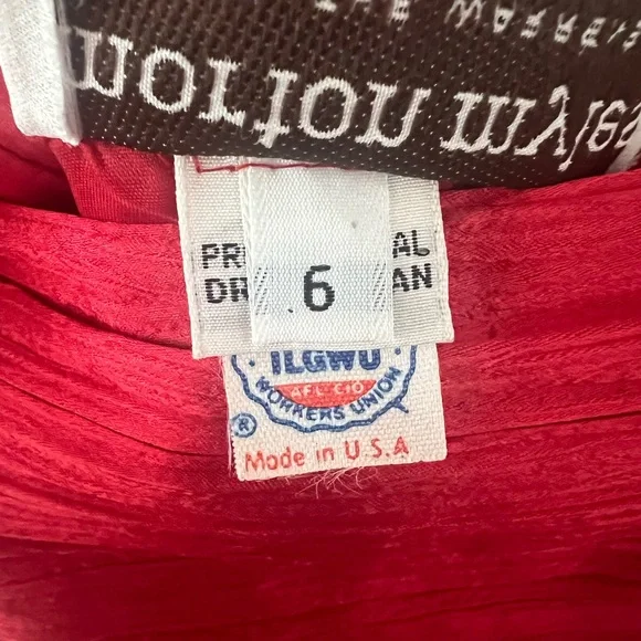 EUC VTG 90s Morton Miles Satin Red Strapless Cocktail Dress tulle slip - Picture 11 of 15